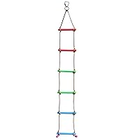 Algopix Similar Product 8 - Rainbow Craft 66FT Climbing Rope Ninja