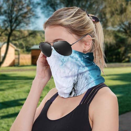 Wild Beast Neck Gaiter with Roaring Lion Design Multifunctional Face Cover for Outdoor Sports3