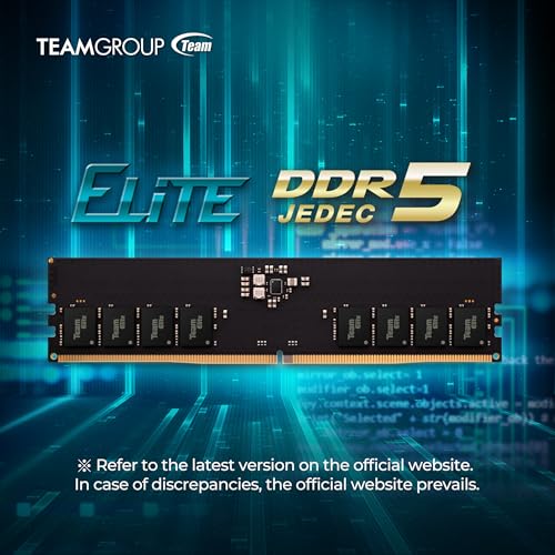 Image of TEAMGROUP Elite DDR5 64GB Kit (2x32GB) 4800MHz (PC5-38400) CL40 Non-ECC Unbuffered 1.1V UDIMM 288 Pin PC Computer Desktop Memory Module Ram Upgrade - TED564G4800C40DC01