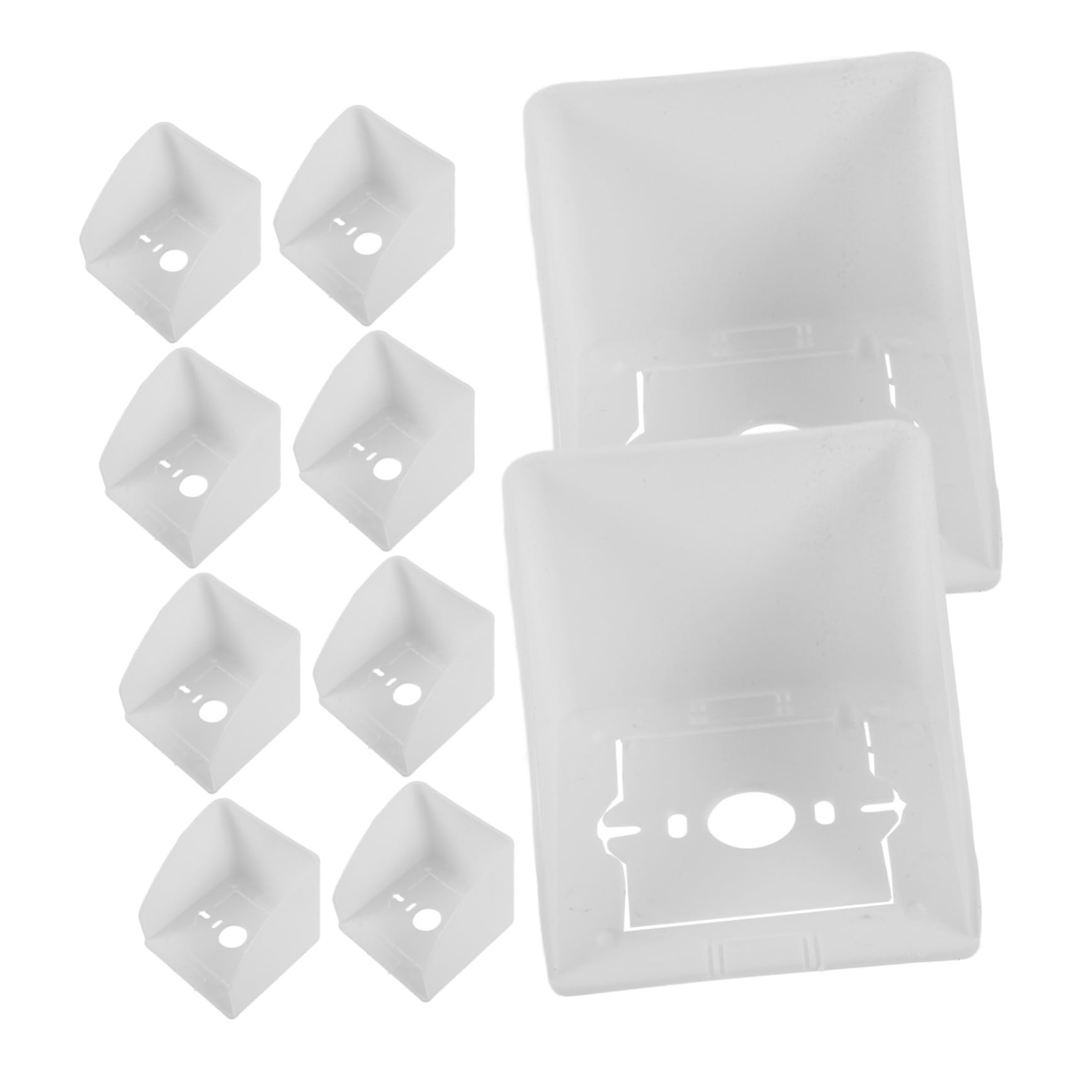 COOLHIYA 10pcs Plastic Outdoor Socket Protector Electrical Outlet Plate Wall Socket Case Outlet White