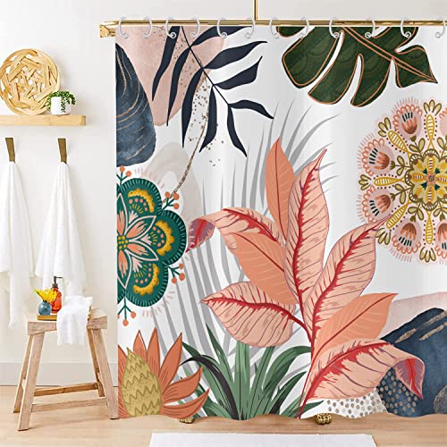 Hnmdmyi Tenda da doccia fiori boho 180x220