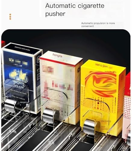Clear Cigarette Display Rack - Automatic Plastic Cigarette Case for Retail Stores, Supermarkets, Bars & Coffee Shops - Pushers Rack 91.5x28 cm - Versatile Countertop Organizer