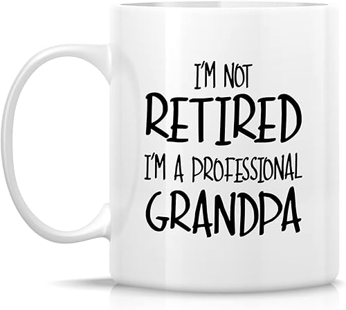 Miniatura 2 de Retreez Taza divertida  I'm Not Retired I'm a Professional Grandpa - Tazas de café de cerámica de 11 onzas  Divertido sarcasmo motivacional regalos