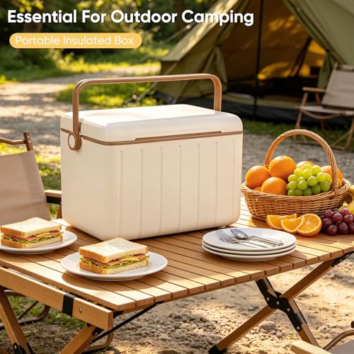 Image of 6Qt 13Qt 19Qt Northroad Camping Coolers,Stylish Macaron Color Durable Hard Cooler,Portable Insulated Ice Chest with 24 /48 Hour Ice Retention,Multi- Size for Camping,Picnic,Beach,Travel
