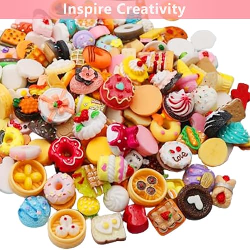 Image of 50 Pcs Mini Food Tiny Toys, Easter Food Accessories, Miniature Food, Miniature Dolls House Food Accessories, Food Drink Bottles Pretend Play Kitchen Game Party Toys(Random)