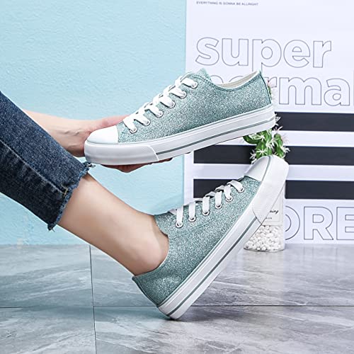 Anqila Women Canvas Shoes Low Top Lace Up Canvas Sneakers Non Slip Shoes Casual Fashion Running Lightweight Breathable Low Cut Comfortable Canvas Shoes Walking… #TOP6