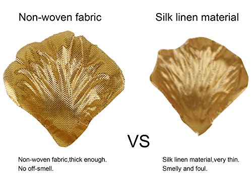 Jasmine 1000 Pieces Seperated Non-Woven Rose Petals Artificial Flower Petals For Wedding Confetti Valentine Day Flower Deor,Gold #TOP2