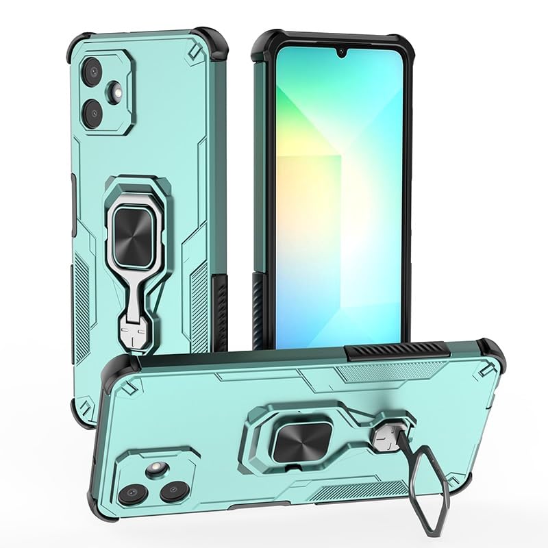 Coque béquille Samsung Galaxy A06 4G verte antidérapante contre chutes