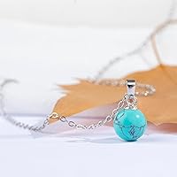 Vista 6 de Natural Jade Necklace for Women Sterling Silver Adjustable Handmade Green Jade Pendant Necklaces Healing Crystal Necklace Good Luck Gift for Her