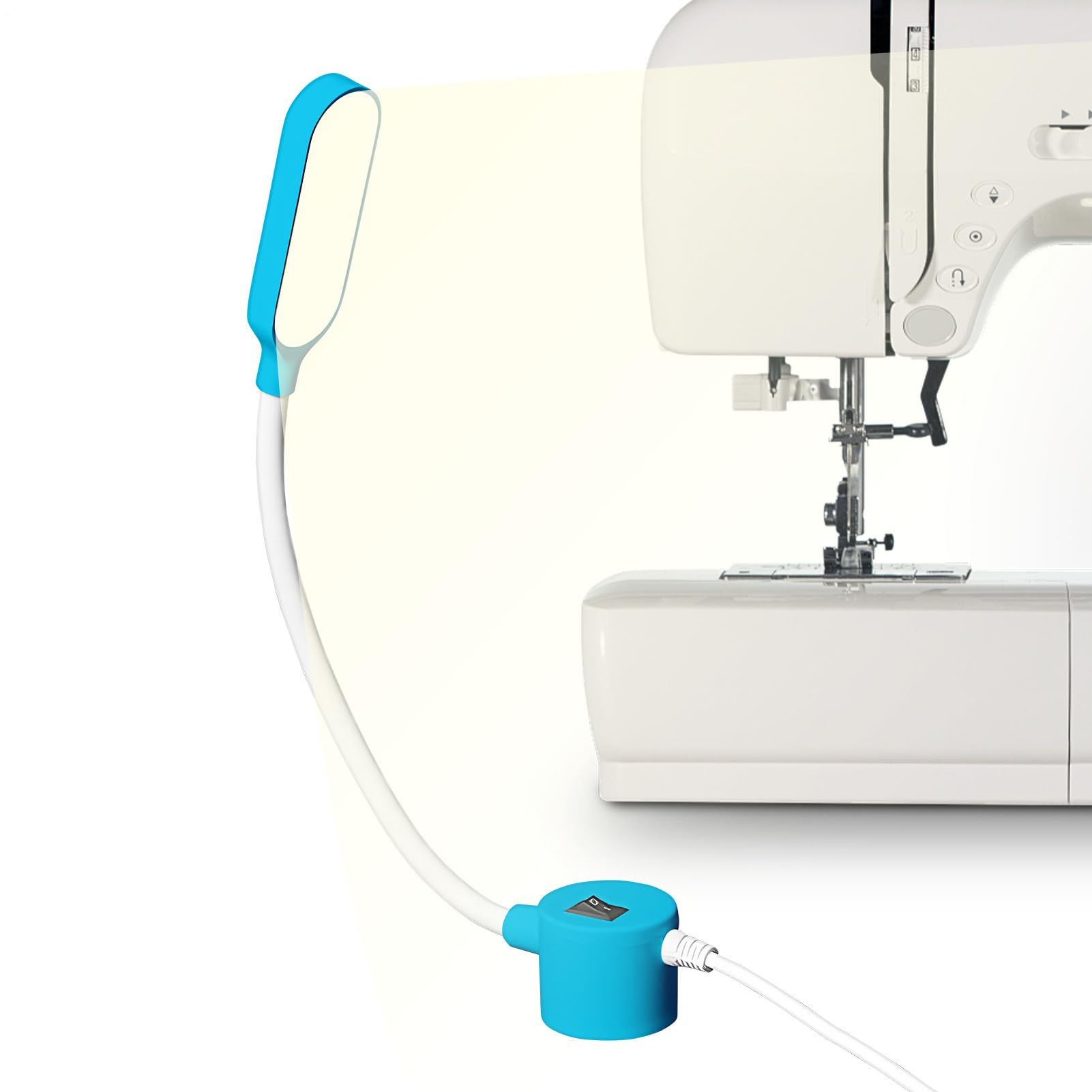 Sewing Machine Lamp | Plug in Gooseneck LED Beads with Magnetic Mounting Base | 360 Degree Rotation Task Lighting for Crafts - for Reading Bedroom Office Living Room Home Crafting Knitting Crochet