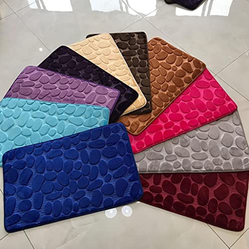Image of Door Mat Anti-Slip Soft Area Rugs for Bathroom Balcony Laundry Room Decor 50x80cm Light Brown