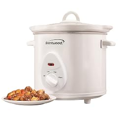 Brentwood SC-135W Appliances 3 quart Slow Cooker White