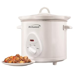 Brentwood SC-135W Appliances 3 quart Slow Cooker White