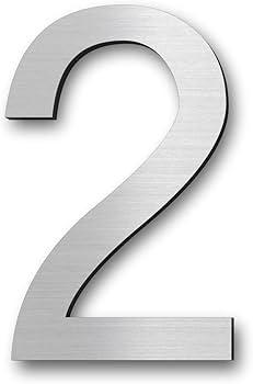 Amazon.co.jp: かたちラボ 階数表示 プレート 2 ニ ステンレス調