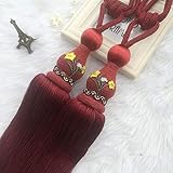 Fabriqué en rayonne + corde en polyester. Glands professionnels et fabriqués, drapé global, lisse et brillant, la couleur est F