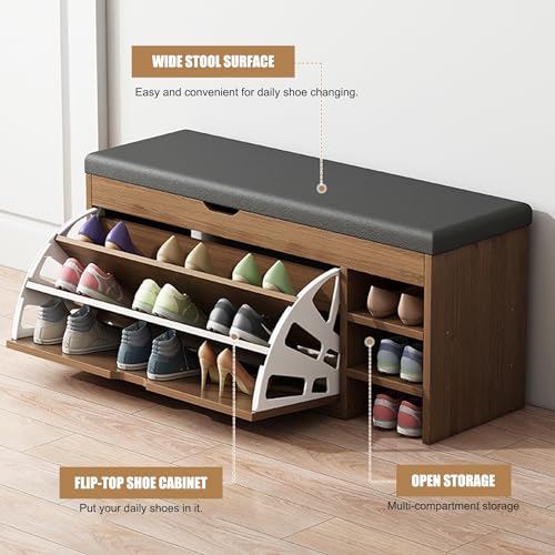 Meuble chaussures pivotant pour optimiser les entrées étroites - 6