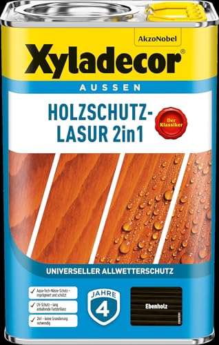 Xyladecor Holzschutz-Lasur 2in1, Universeller Allwetter-Schutz...