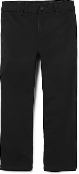 The Children's Place Boys Stretch Relaxed Straight Chino Pants 4 Black
