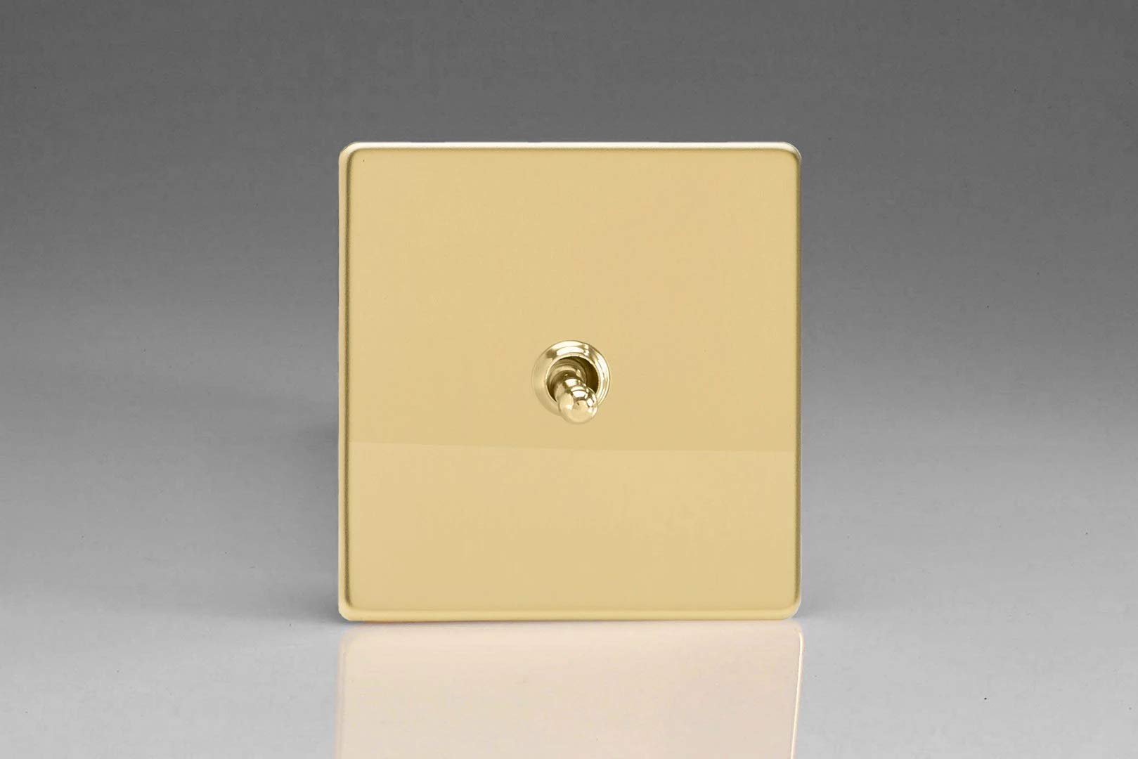 Switch Brass Toggle 10A 2-Way Screwless Polished Varilight XDVT1S
