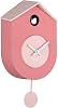 Karlsson Grato Cuckoo Wall Clock Light Pink 9.2 x 17.5 x 33.2 cm Rectangle Thermoplastic Wall Clock Modern Living Room Wall Clocks Cuckoo Clock