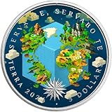 Cube World Craft The Earth Mine The Future Terra 1 Oz Silver Coin 5$ Tokelau 2024