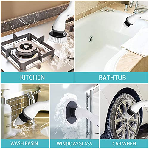 4 in 1 Cordless Electric Spin Scrubber Drill Brush Set Handheld Power Drill Cleaning Tool Kits