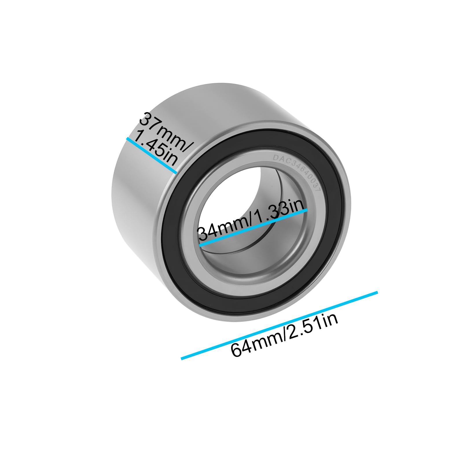 OTOTEC 1 jeu de roulements de moyeu DAC34640037 34640037 compatible avec Alko 2050 2051 236 34 x 64 x 37 mm