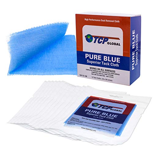 Image of TCP Global Pure Blue Superior Tack Cloth, Tack Rags, 144-Pack