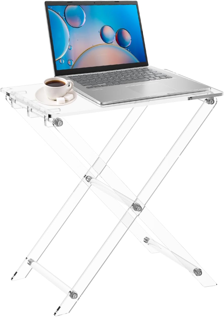 KSacry Acrylic Folding Table TV Tray 20'' High TV Dinner
