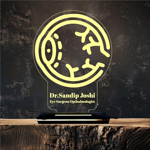 Image of DON'T JUDGE ME CUSTOMISED Doctor Lamp with Doctors Name and Design | Personalized Gift for Doctors (Warm White Color LED Light) (EYE5)