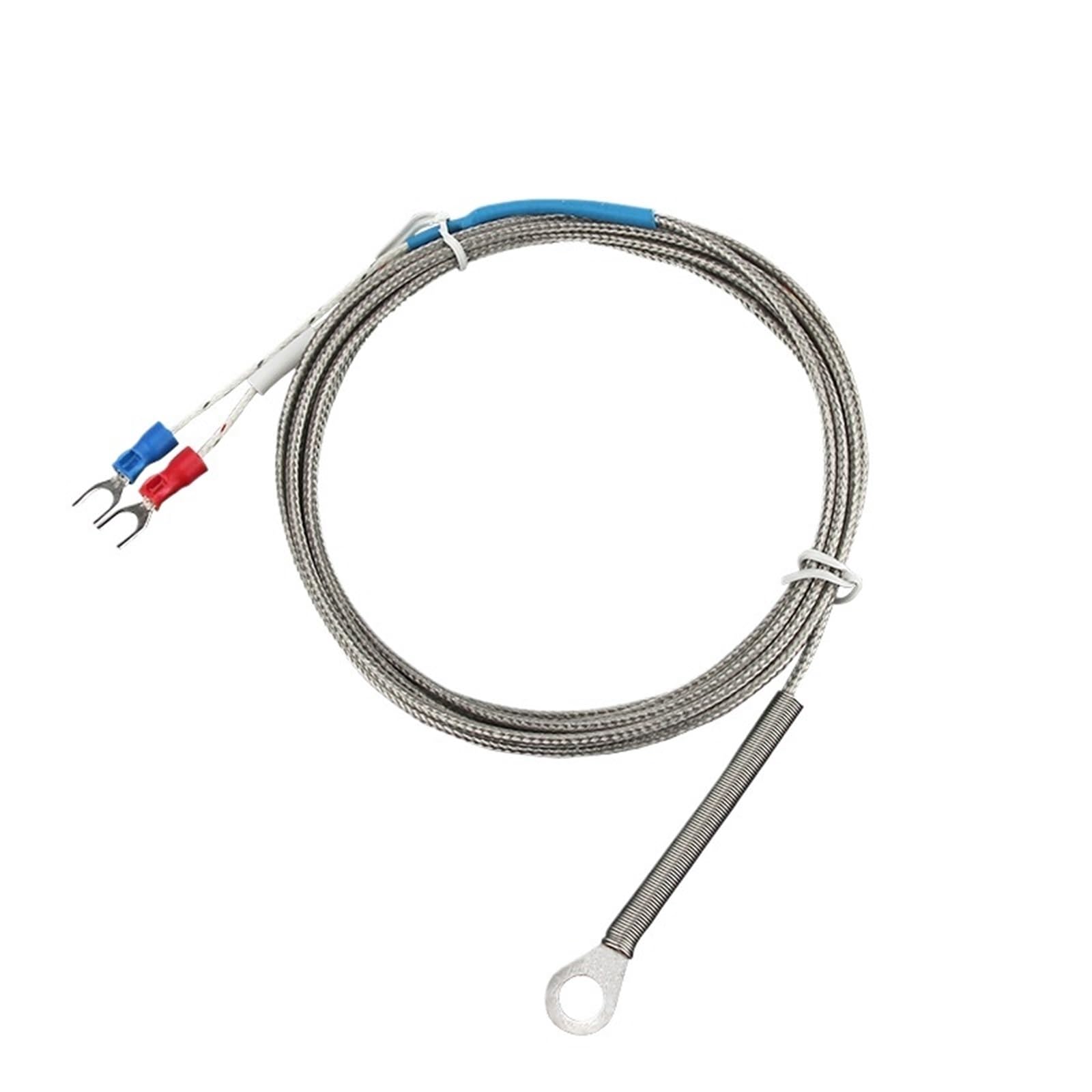 Wuplkcuij E Type 3M 5Mm Hole Washer K/E Type Thermocouple Temperature Sensor Probe 1/2/3/4/5M Cable For Industrial Controller(E Type 3M)