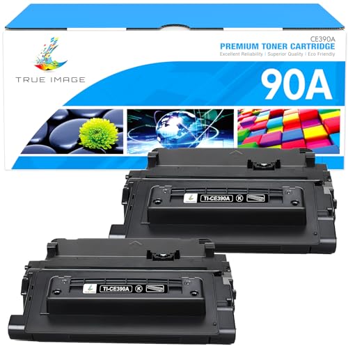 CE390A 90A Black Toner Cartridge 2 Pack Compatible Replacement for HP 90A CE390A 90X CE390X for HP Laserjet Enterprise 600 M601 M602 M603 M4555 MFP M602x M602n M603dn Printer Ink