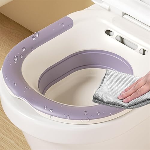 Miniatura 5 de Baño de asiento para inodoro plegable con inodoro con bidé de asiento de vapor, bidé de gran capacidad para hemorroides, mujeres embarazadas y