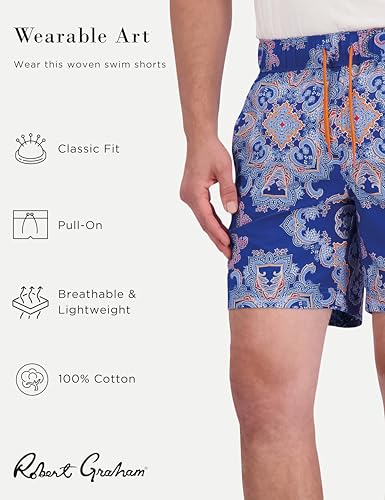 Robert Graham Men's Loki Woven Swim Shorts2