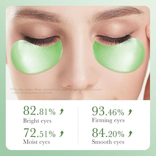 Máscara para Olhos com Aloe Vera e Colágeno - 60 Pcs, Anti-Olheiras e Bolsas, Hidratação e Firmeza,