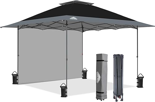 Miniatura 13 de Eagle Peak Tienda de campaña de 13 x 13 pies, desplegable, con una pared, toldo instantáneo, fácil de montar, toldo plegable con una cortina de