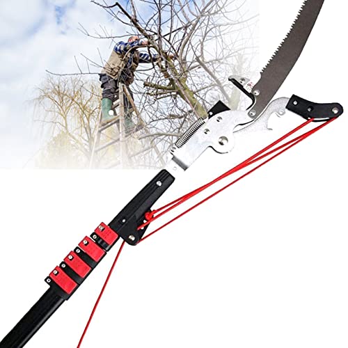 Podadora de árboles extensible de 4 secciones, podadora de árboles telescópica profesional de 7,2 m/24 pies, con hoja de corte SK5, sierra de pértiga, sierra de podar de pértiga de largo alcance