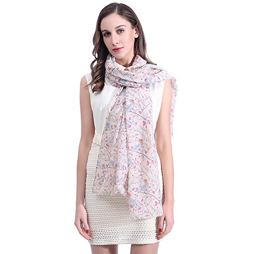 Robin Bird Print Women's Scarf Shawl Wrap Lightweight4