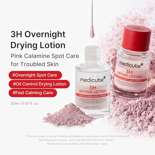 medicube 3H Overnight Drying Lotion | Targeted Spot Care for Troubled & Oily-Prone Skin | Calming & Soothing Care with Calamine, Centella & Tea Tree | Korean Skincare 20ml, 0.67 fl. oz. - Image 3