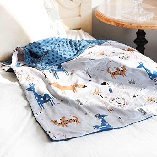 Boritar Minky Baby Blanket For Baby Boys And Girls, Soft Double Layered With Dotted Backing, Animal Print Design, Perfect For Nursery, Cribs, Strollers 30 X 40 Inches (75X100Cm) #TOP5