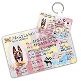 Maryland Driver License Custom Dog Tag for Pets and Wallet Card - Personalized Pet ID Tags - Dog Tags for Dogs - Dog ID Tag - Personalized Dog ID Tags - Cat ID Tags - Pet ID Tags for Cats