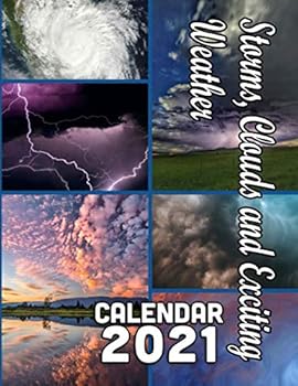 Paperback Storms, Clouds and Exciting Weather Calendar 2021: 18 Months October 2020 through March 2022 Book