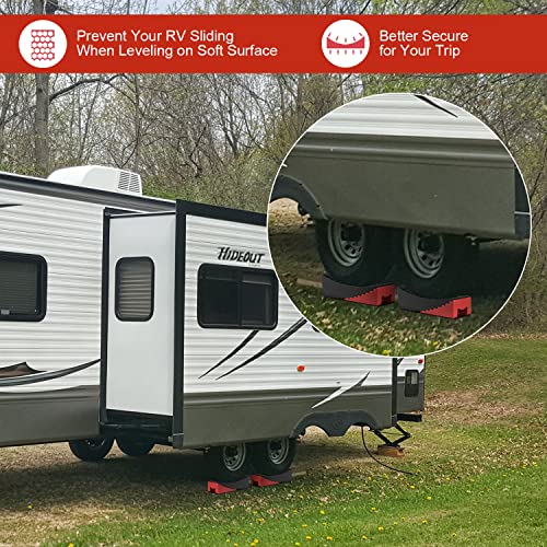 Rophor R02 Camper Leveler 2 Packs, New Version Ramps Kit For Travel Trailer, Up To 35,000 Lbs, Double Non-Slip Design, Faster And Easier Than Rv Leveling Blocks thumb #3