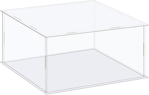 Miniatura 7 de MECCANIXITY Caja de exhibición de acrílico Escaparate claro de la protección a prueba de polvo 4.3x4.3x12.2 pulgadas para exhibición de