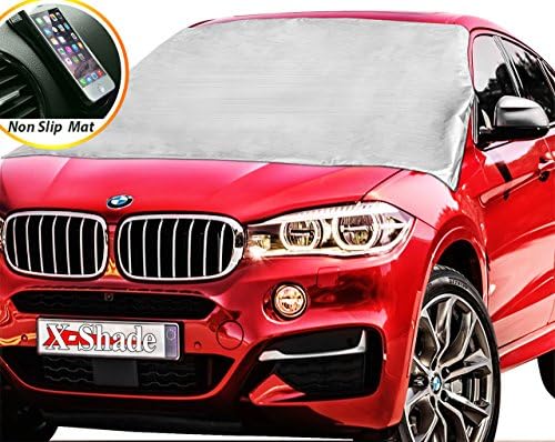 X-Shade Windshield Snow Cover 57 x 74 Inches Best Car Magnetic Windshields Guard from Frost - Comes With Non-slip Pad