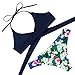 RUUHEE Womens Push up Bikini Beach Swimsuit Beachwear (Navy Blue Small)