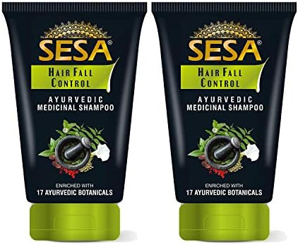 شامبو سيسا أيورفيدا الطبي لتساقط الشعر وقشرة الرأس – برينجراج + 16 أعشاب – بدون بارابين – 100 مل × 2