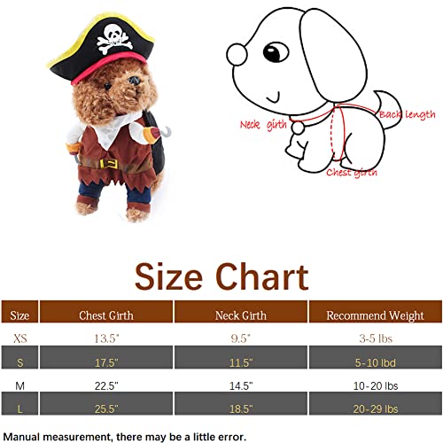 Nacoco Pet Dog Costume Pirates Of The Caribbean Style Cat Costumes (Xs) Brown #TOP6