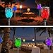 Ambaret RGB Solar Flame Touch Lights Outdoor,Seven Colors Flickering Flame Solar Lights,Waterproof Outdoor Courtyard Decoration，4 Pack (4)