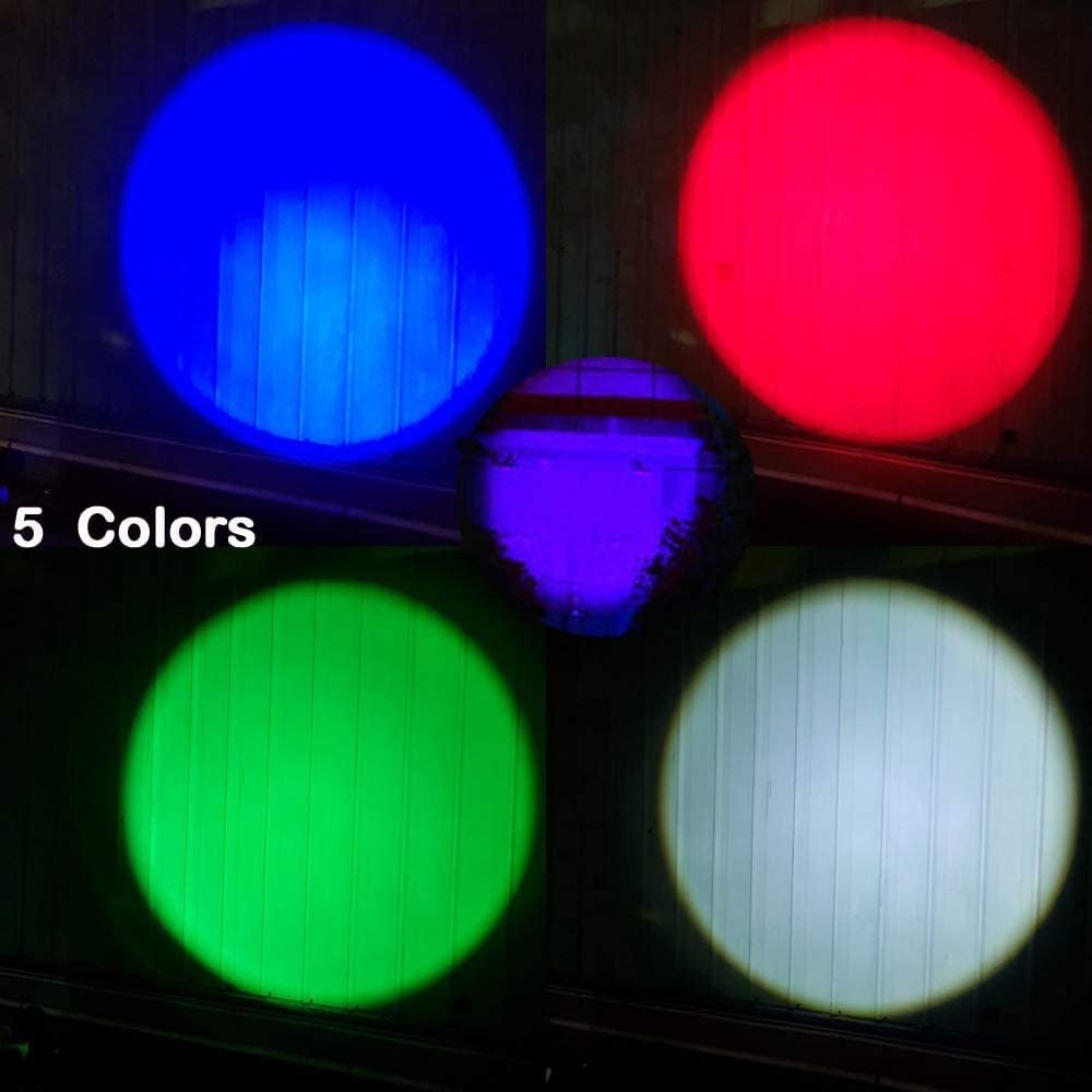 Multicolored Flashlight Pack: Red, Blue, Green, 395 UV, White LED